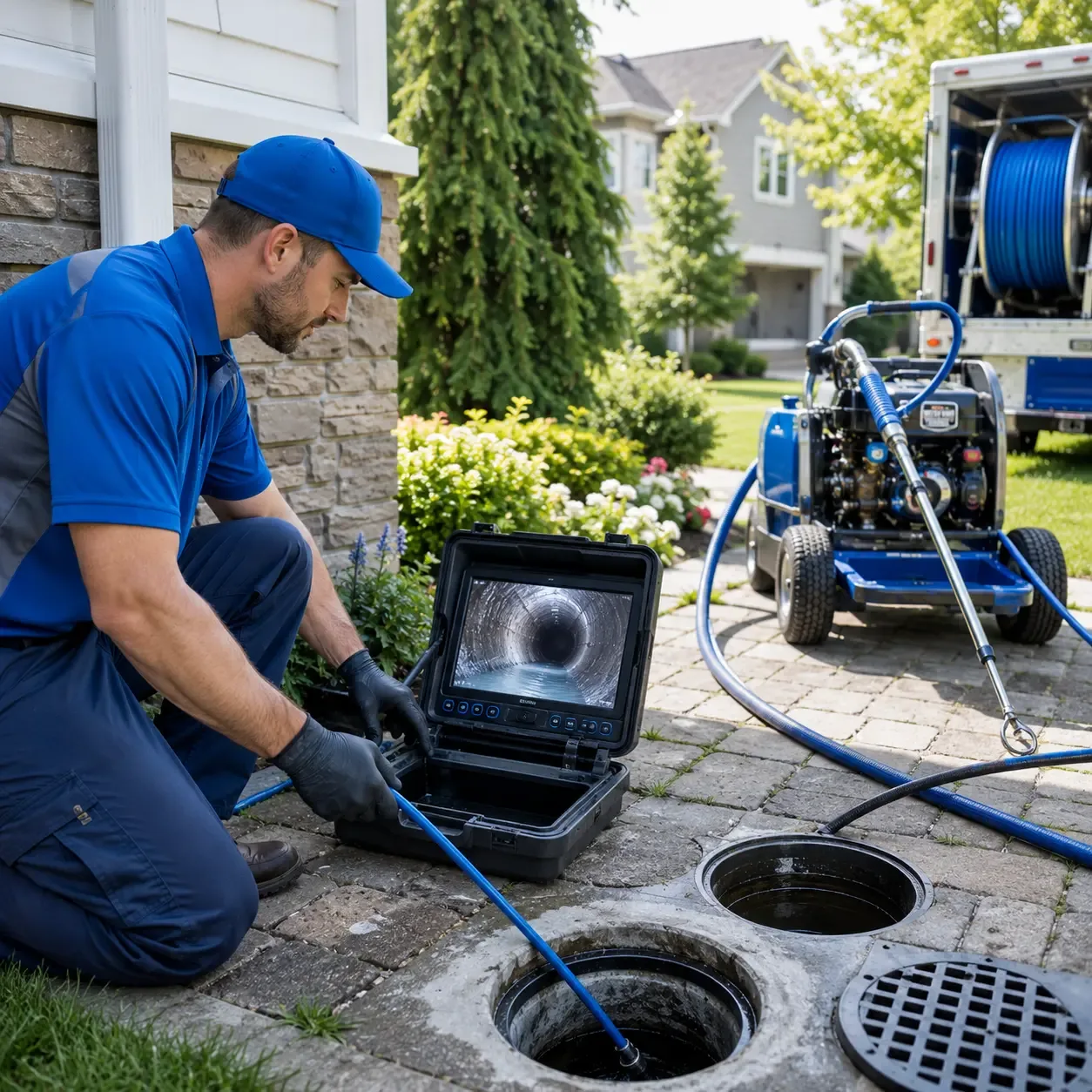 Outdoor drain cleaning professionals serving Hubertus, WI