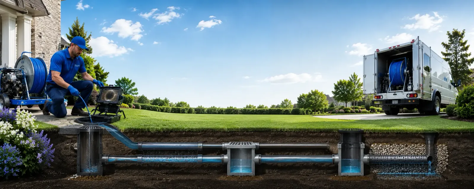 Outdoor drain cleaning information for Hubertus, WI