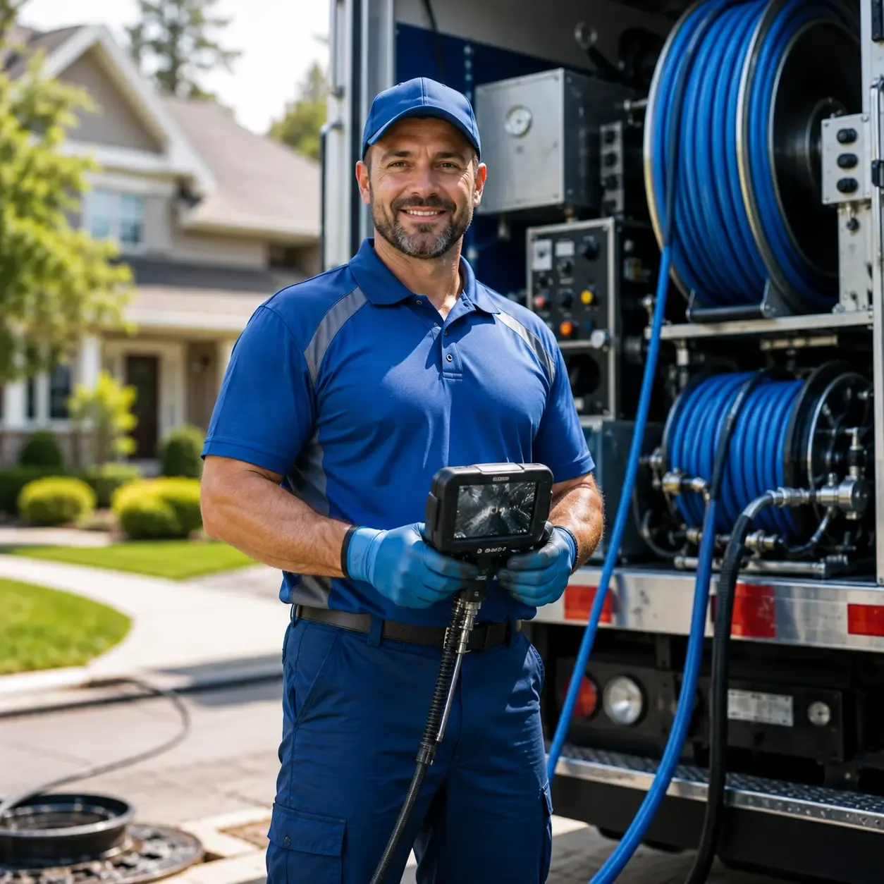 Local outdoor drain cleaning specialists in Hubertus, WI